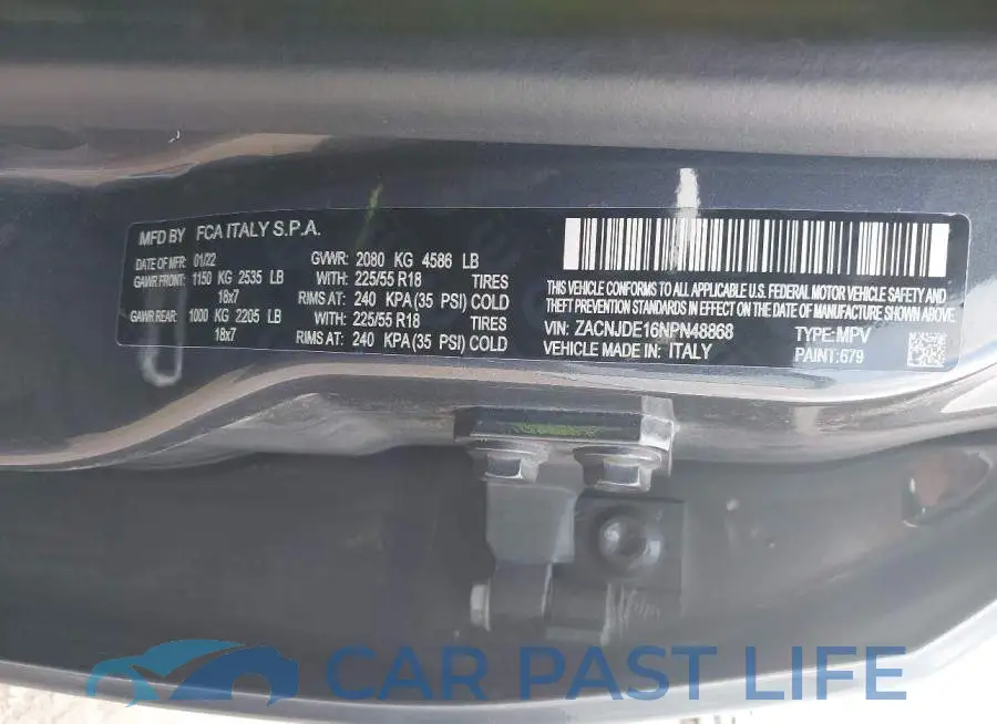 ZACNJDE16NPN48868# 9