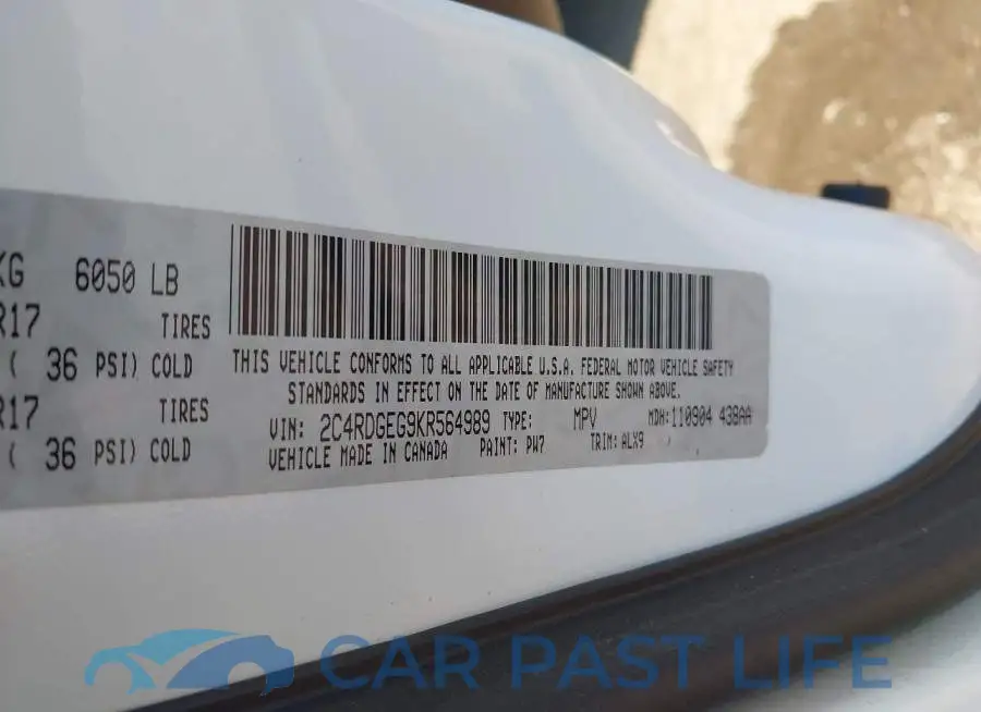 2C4RDGEG9KR564989# 9