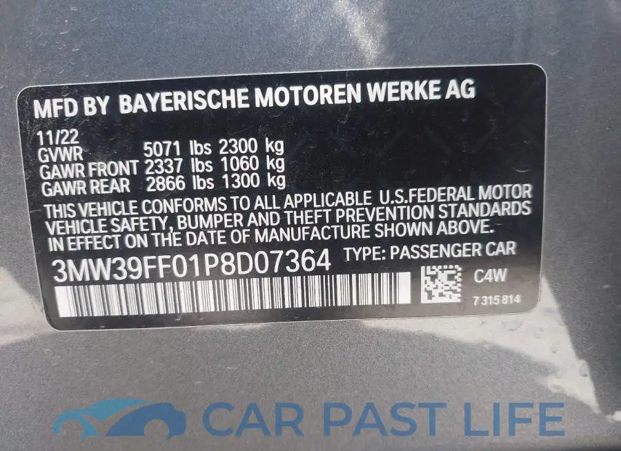 3MW39FF01P8D07364# 9