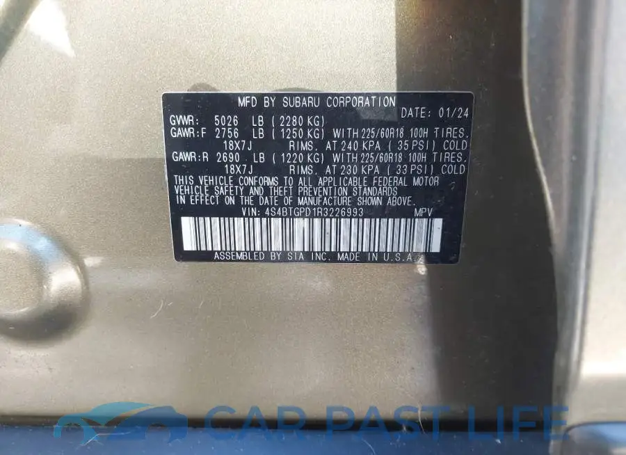 4S4BTGPD1R3226993# 9