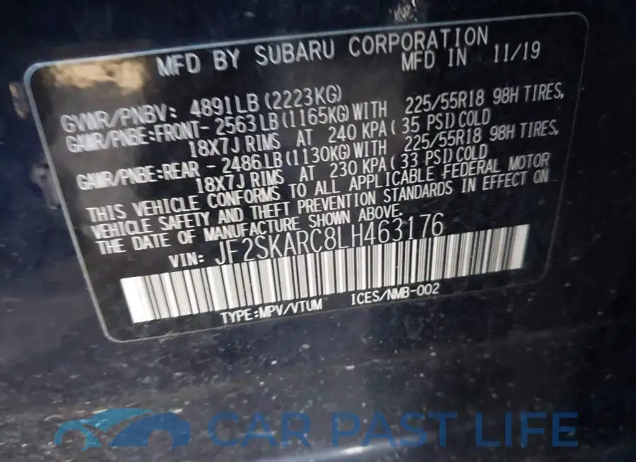 JF2SKARC8LH463176# 9