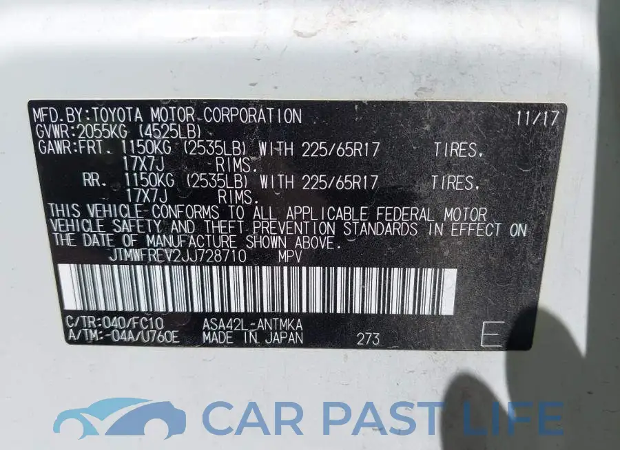 JTMWFREV2JJ728710# 9