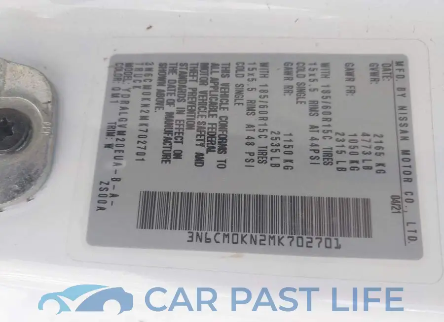 3N6CM0KN2MK702701# 9