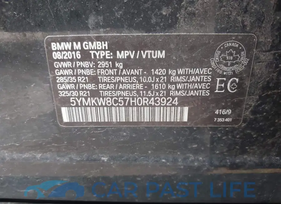 5YMKW8C57H0R43924# 9