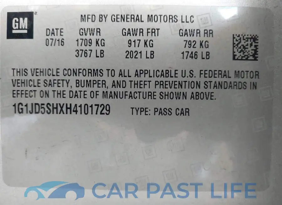 1G1JD5SHXH4101729# 9