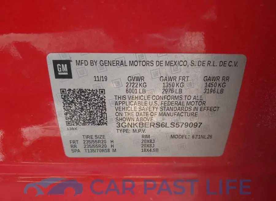 3GNKBERS6LS579097# 9