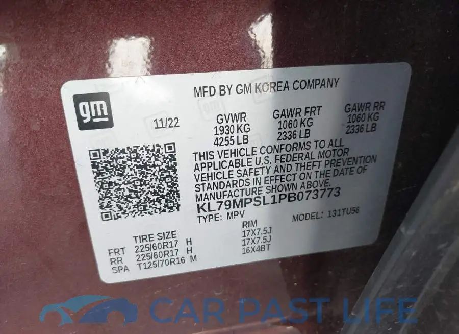 KL79MPSL1PB073773# 9