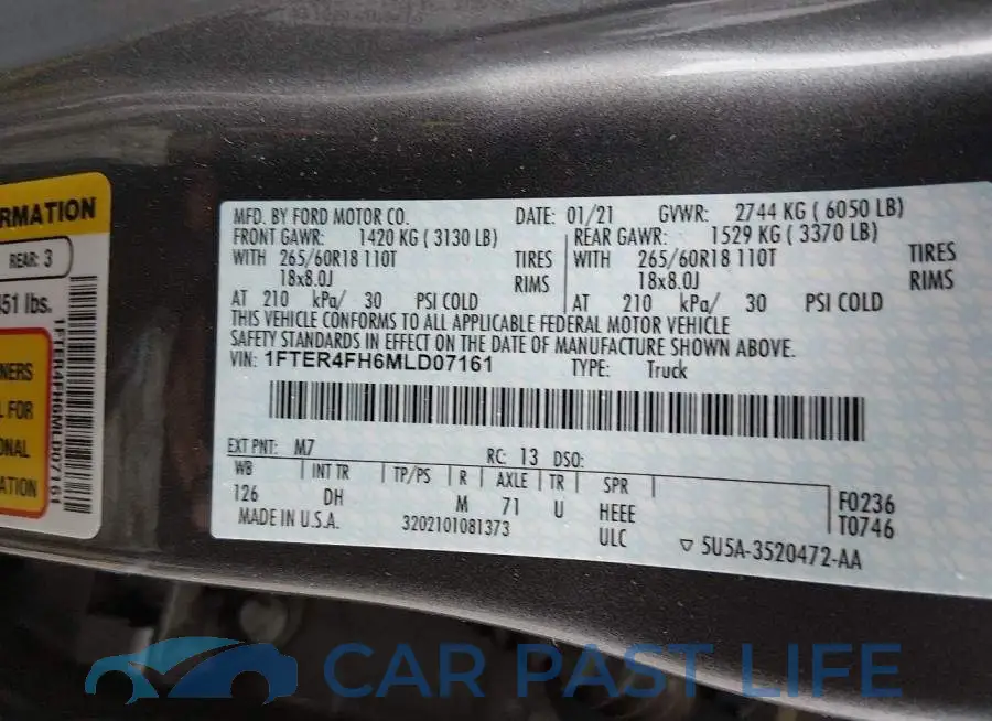 1FTER4FH6MLD07161# 9