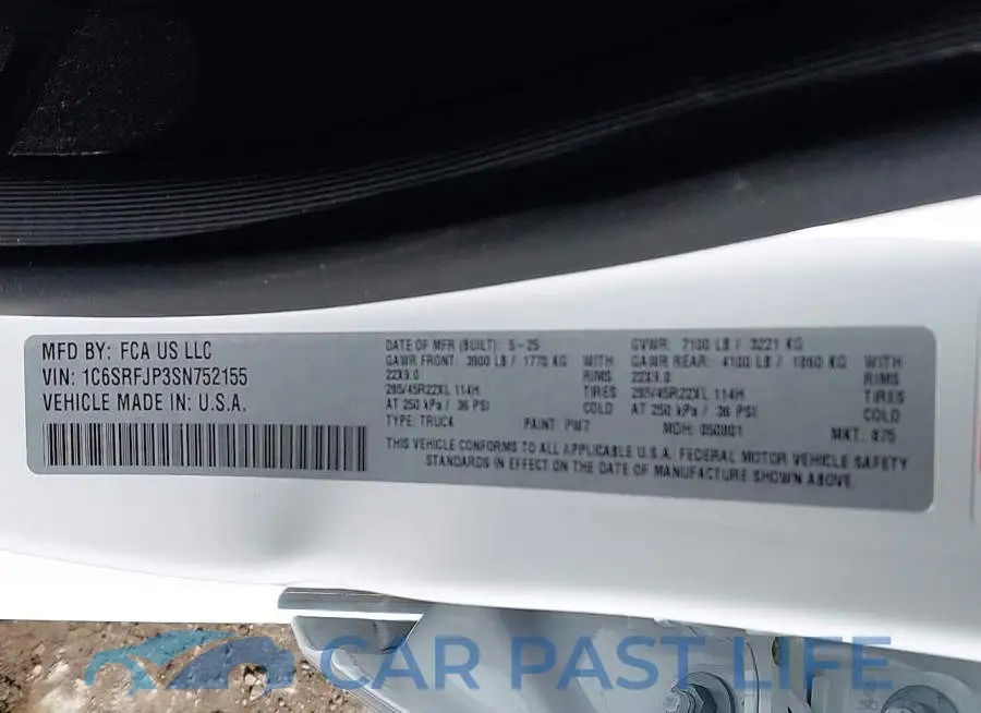 1C6SRFJP3SN752155# 9