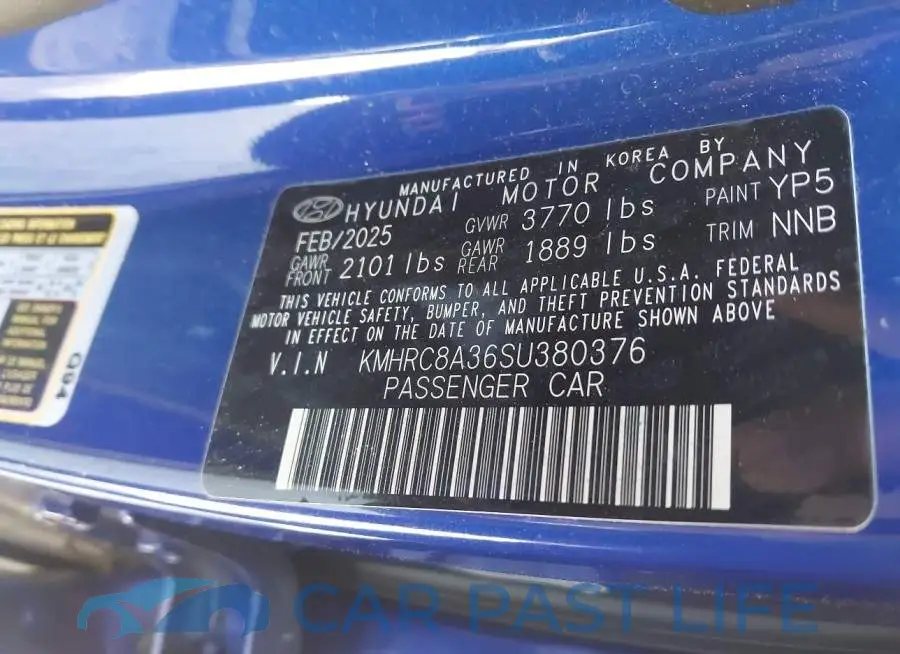 KMHRC8A36SU380376# 9