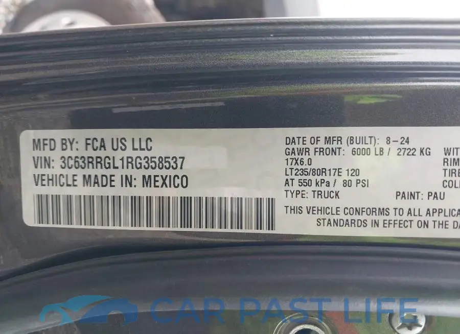 3C63RRGL1RG358537# 8