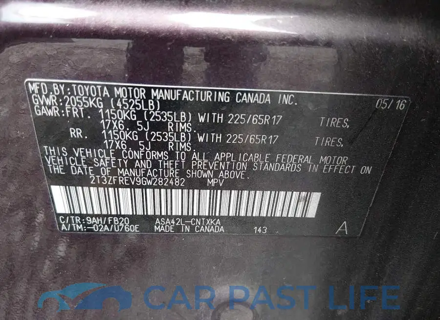 2T3ZFREV9GW282482# 9