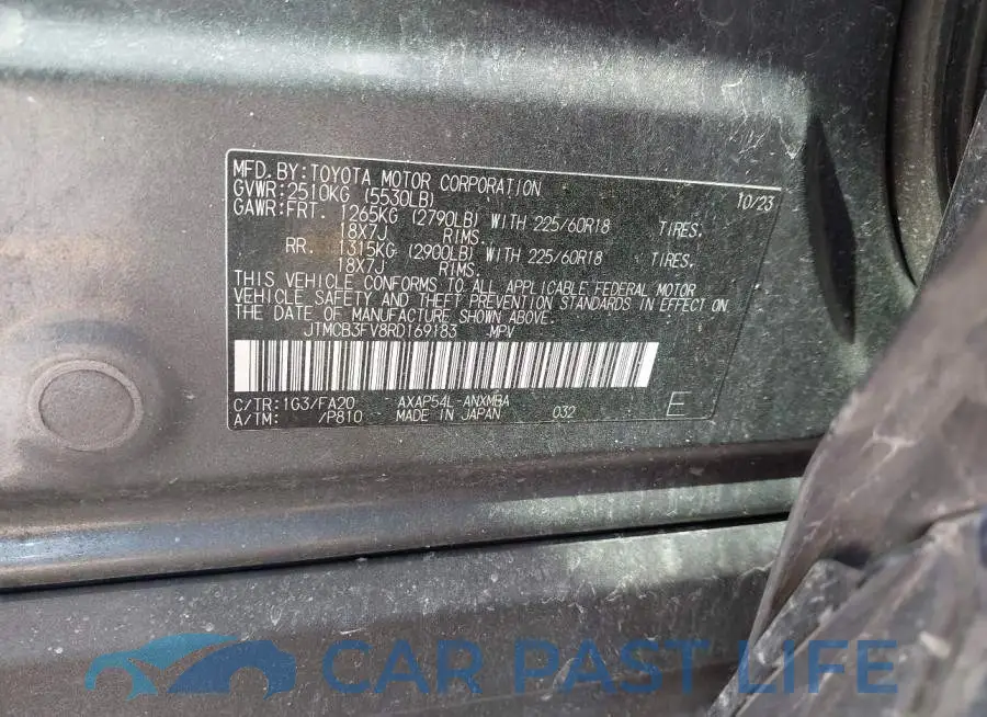 JTMCB3FV8RD169183# 9