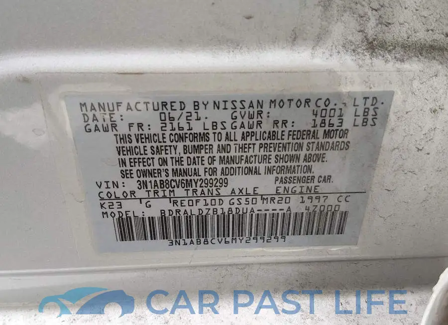 3N1AB8CV6MY299299# 9