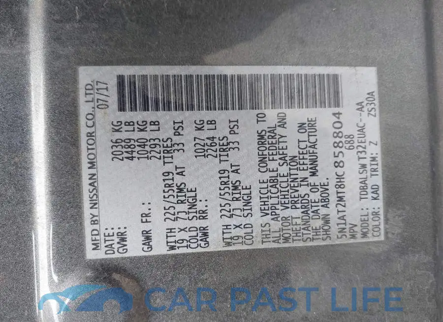 5N1AT2MT8HC858804# 9