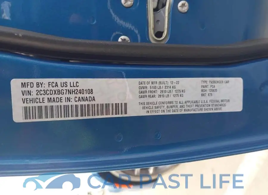 2C3CDXBG7NH240108# 9