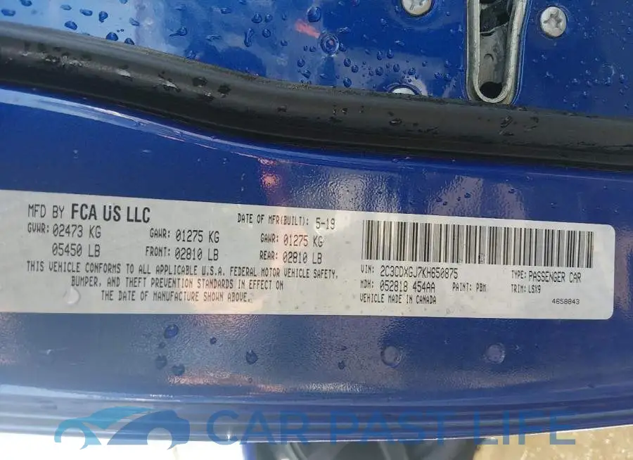 2C3CDXGJ7KH650875# 9