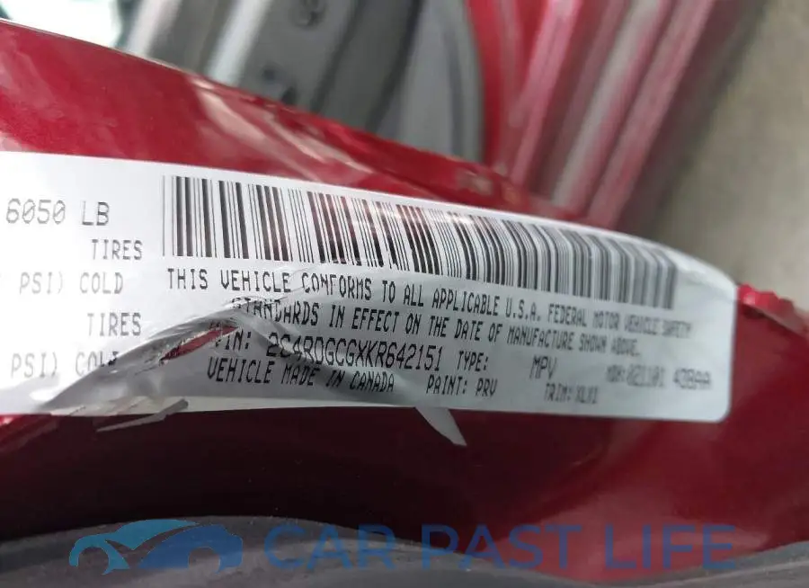 2C4RDGCGXKR642151# 9