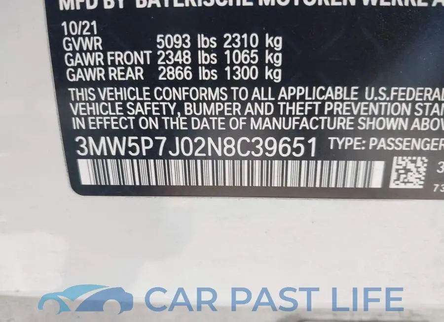 3MW5P7J02N8C39651# 9