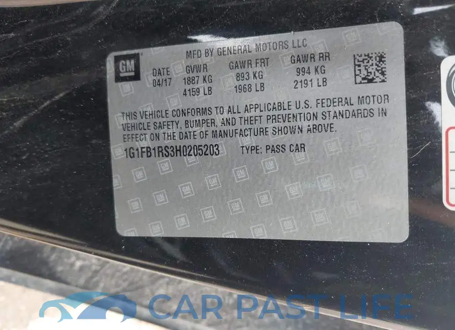 1G1FB1RS3H0205203# 9