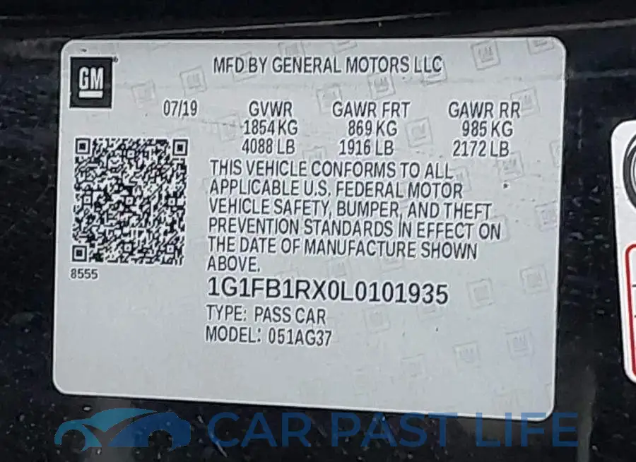 1G1FB1RX0L0101935# 9