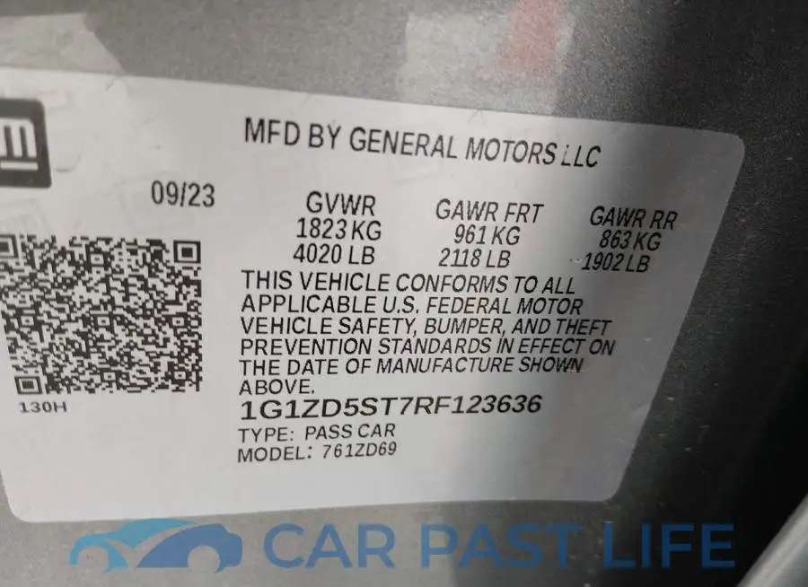 1G1ZD5ST7RF123636# 9