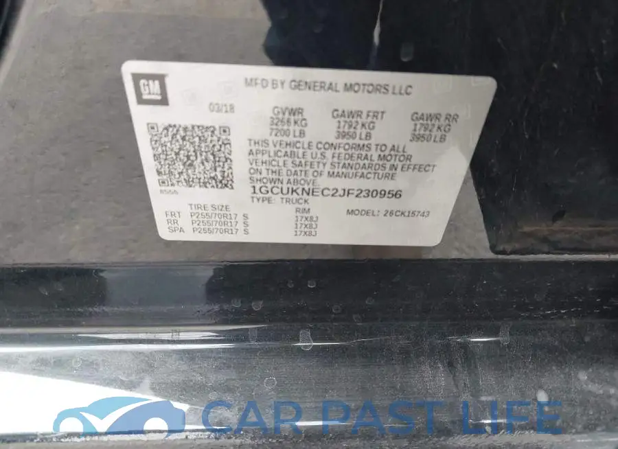 1GCUKNEC2JF230956# 9