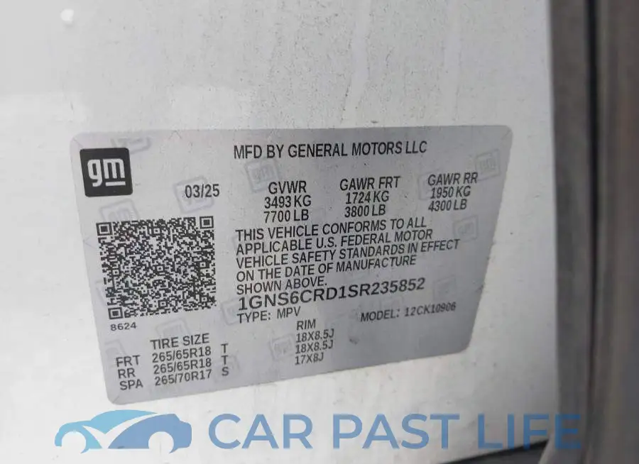 1GNS6CRD1SR235852# 9