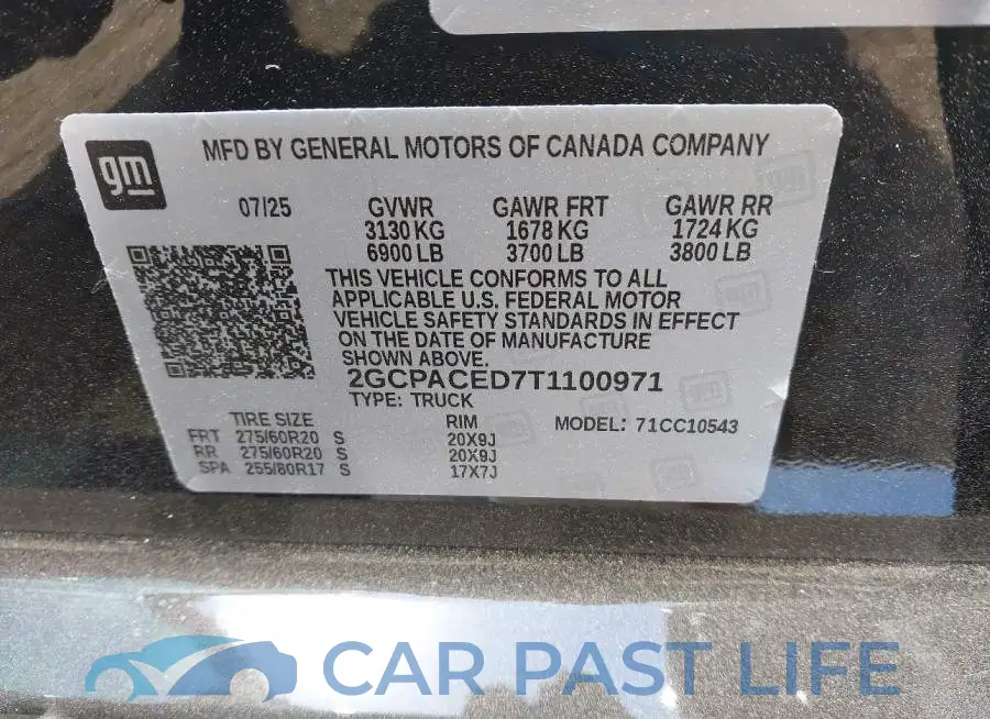 2GCPACED7T1100971# 9