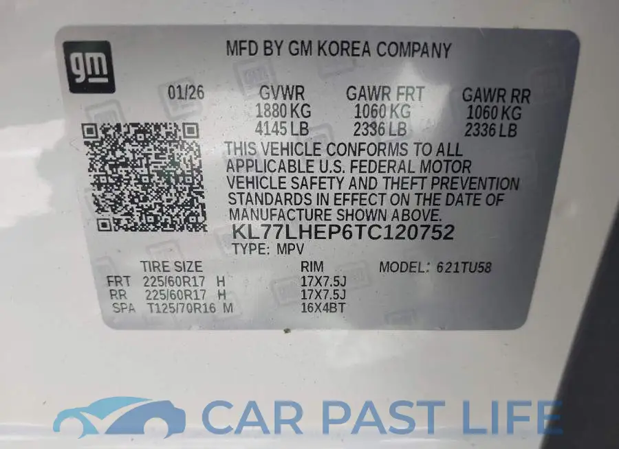 KL77LHEP6TC120752# 9