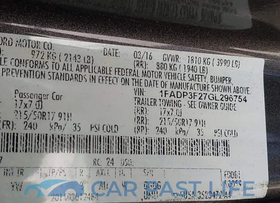 1FADP3F27GL296754# 9