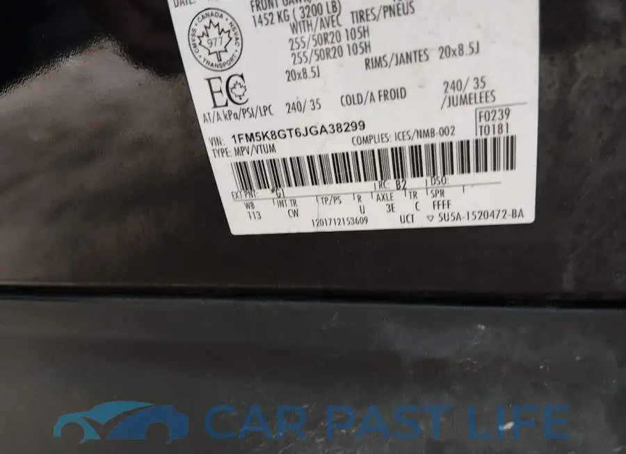 1FM5K8GT6JGA38299# 9