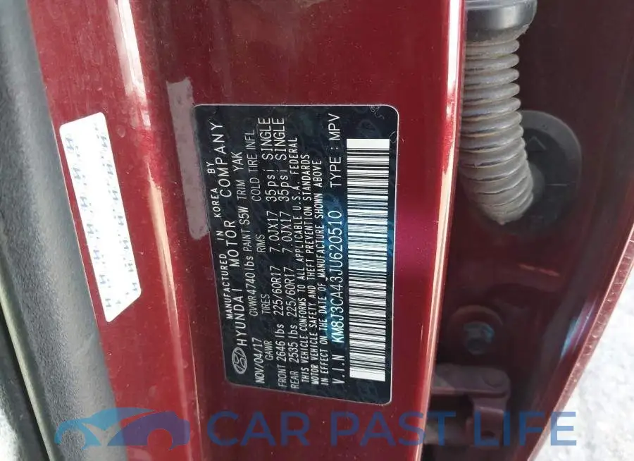 KM8J3CA43JU620510# 9