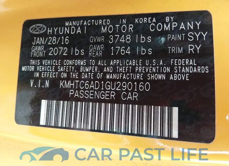 KMHTC6AD1GU290160# 9