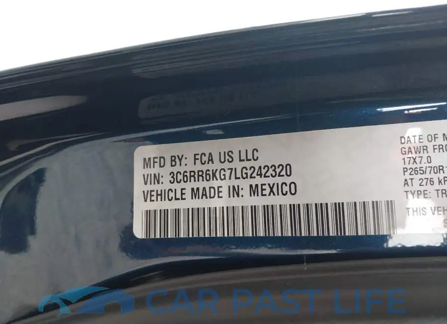 3C6RR6KG7LG242320# 9