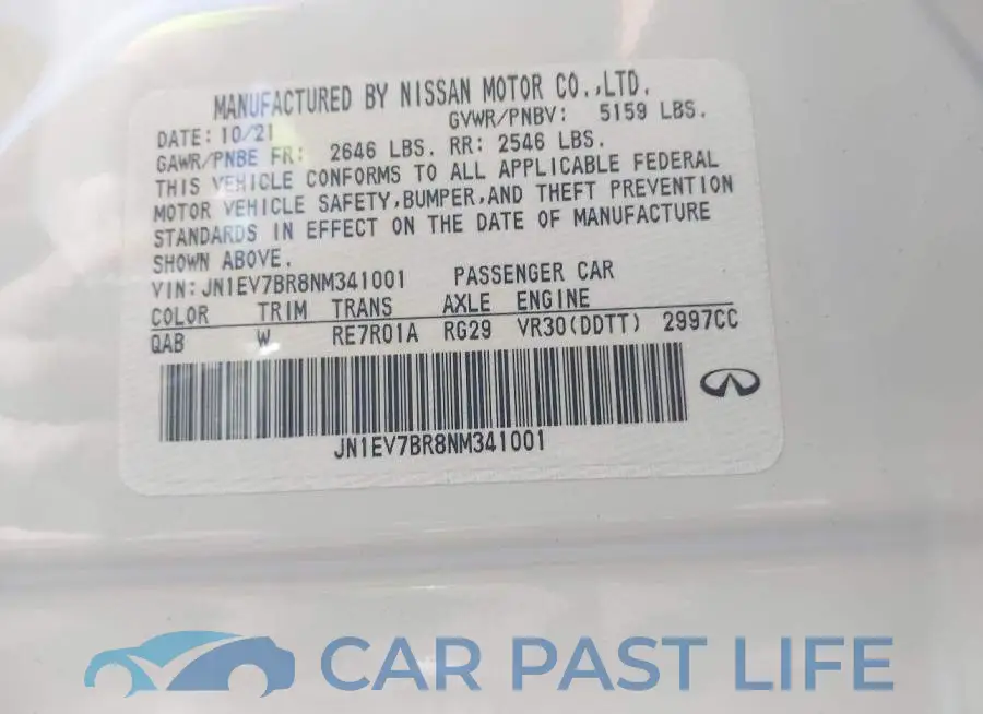 JN1EV7BR8NM341001# 9