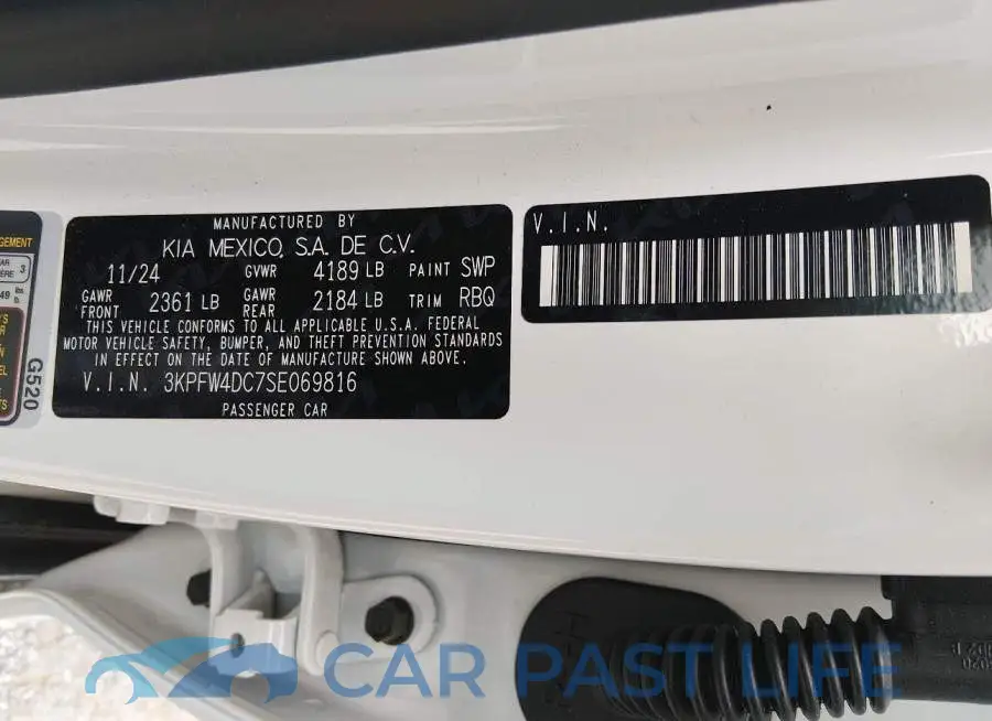 3KPFW4DC7SE069816# 9