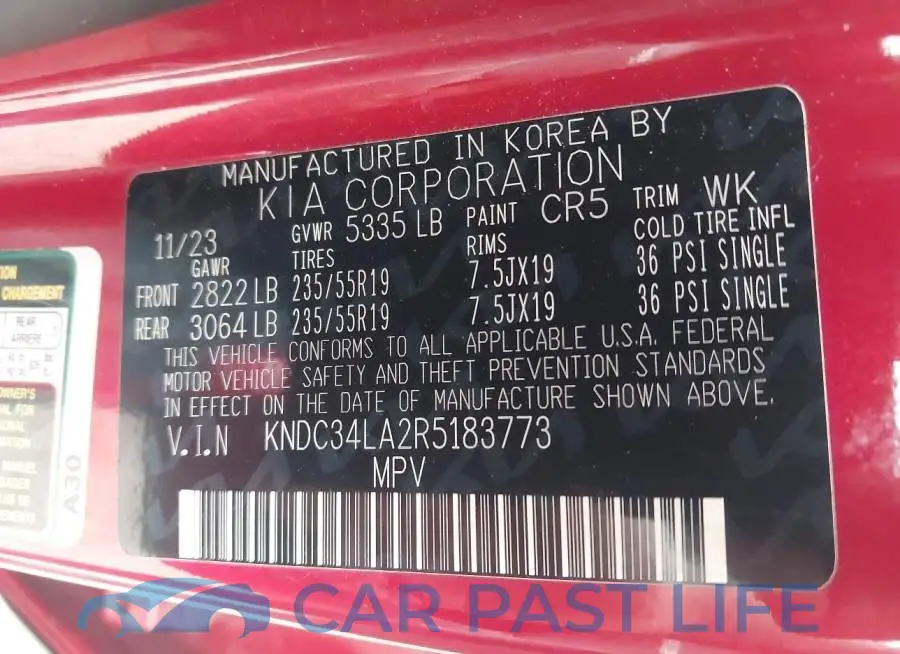 KNDC34LA2R5183773# 9