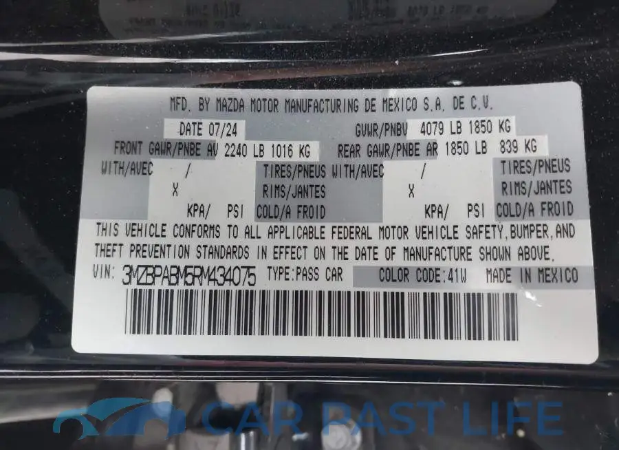 3MZBPABM5RM434075# 9