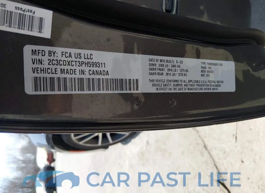 2C3CDXCT3PH599311# 9