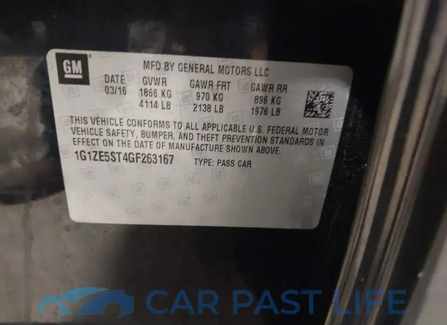 1G1ZE5ST4GF263167# 9