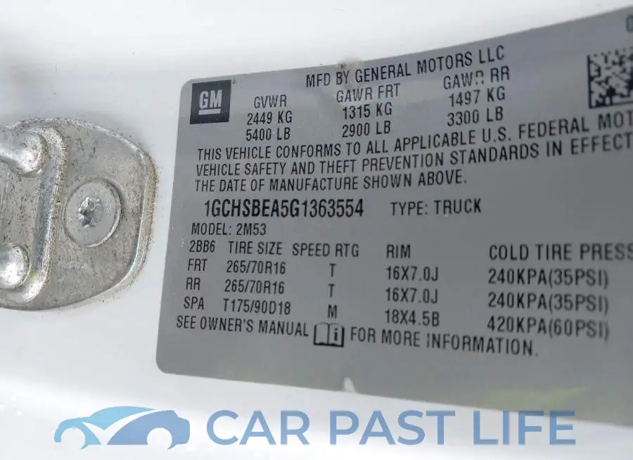 1GCHSBEA5G1363554# 9