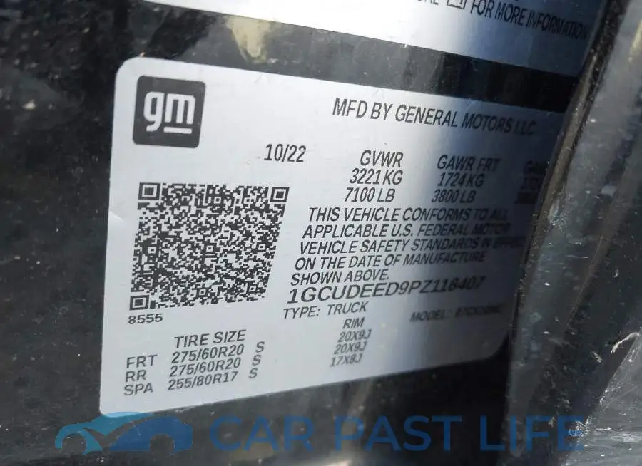1GCUDEED9PZ118407# 9