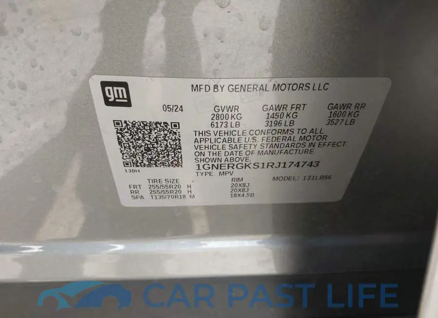 1GNERGKS1RJ174743# 9