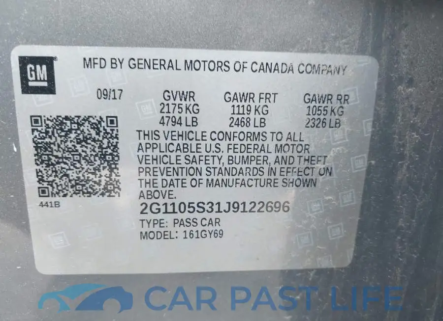 2G1105S31J9122696# 9