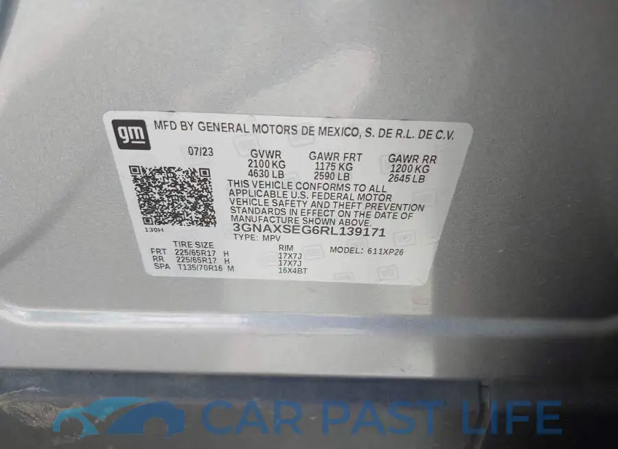 3GNAXSEG6RL139171# 9