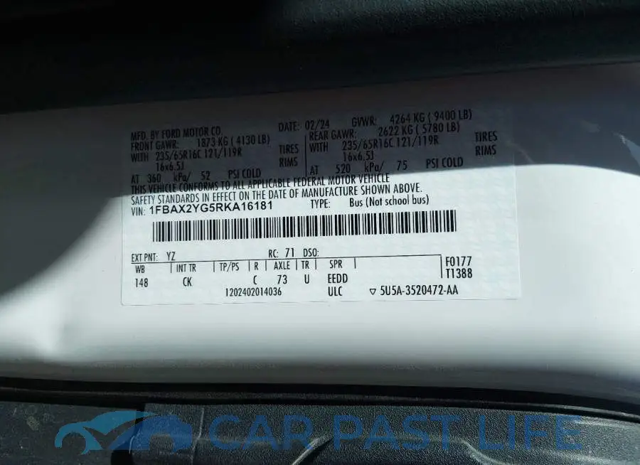 1FBAX2YG5RKA16181# 9
