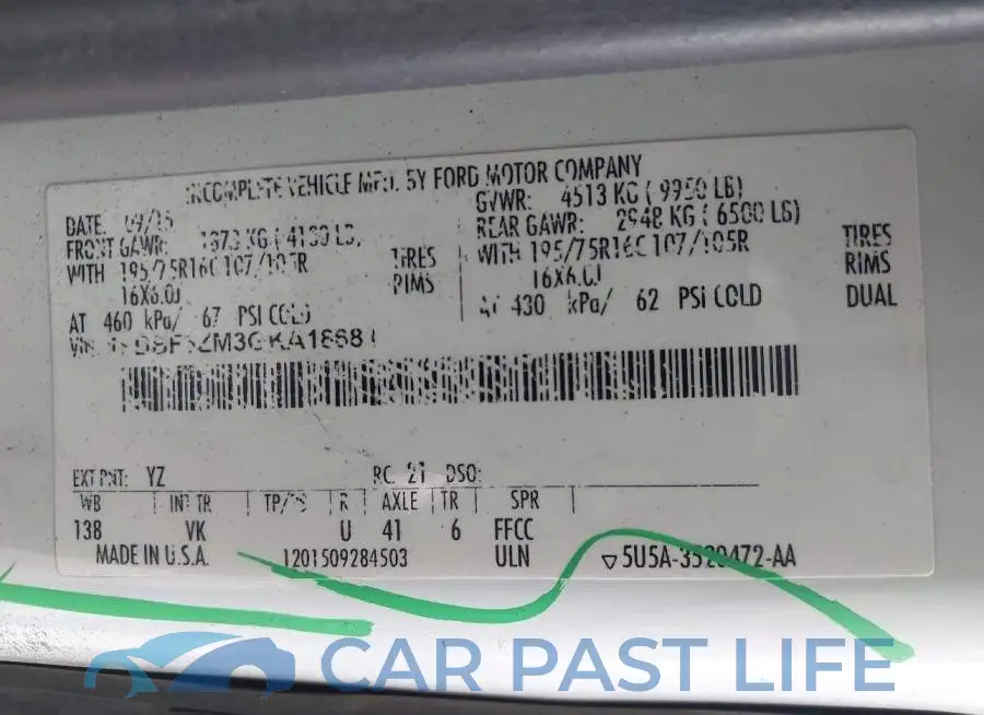 1FDBF6ZM3GKA18681# 9