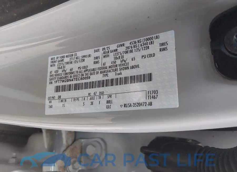 1FT7W2BN4TEC80059# 9
