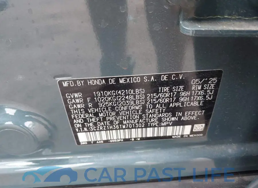 3CZRZ1H36TM701302# 9